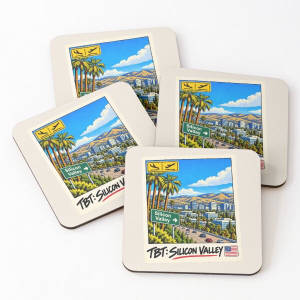 Item preview, Silicon Valley California Vintage Travel Poster | Retro Tech Valley Souvenir designed and sold by ByJeffro.
