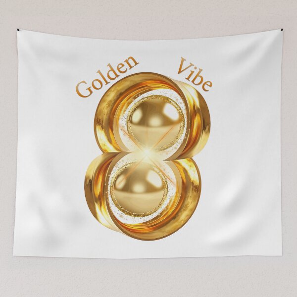 Item preview, Luxury Golden Vibe 3D Typography Typography Number 8 designed and sold by MinimalAurashop.