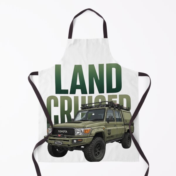 Item preview, Toyota Land Cruiser 70 Series Dual Cab Overland 4x4 Khaki Green Canopy Truck Art designed and sold by Motorline44.