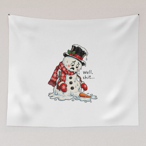 Item preview, Well Shit Melting Snowman Carrot Nose Funny Christmas designed and sold by HieuarsaWorks.