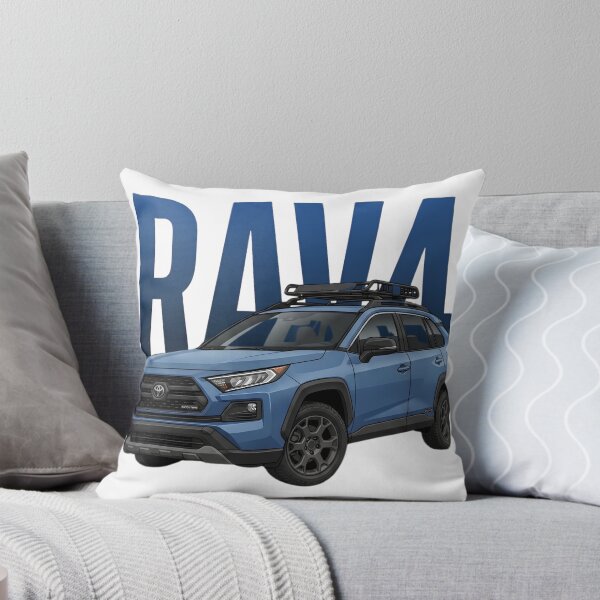 Aperçu de l'œuvre Toyota RAV4 Adventure AWD Off-Road SUV Bleu Galerie de toit Art créée et vendue par Motorline44.
