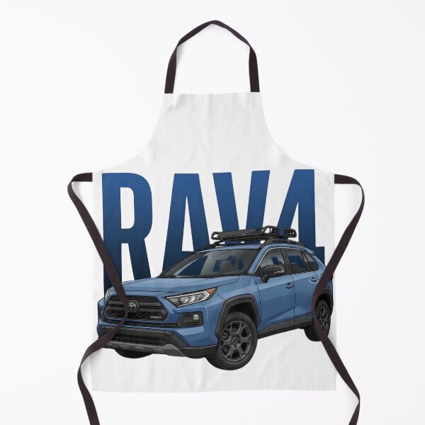 Aperçu de l'œuvre Toyota RAV4 Adventure AWD Off-Road SUV Bleu Galerie de toit Art créée et vendue par Motorline44.