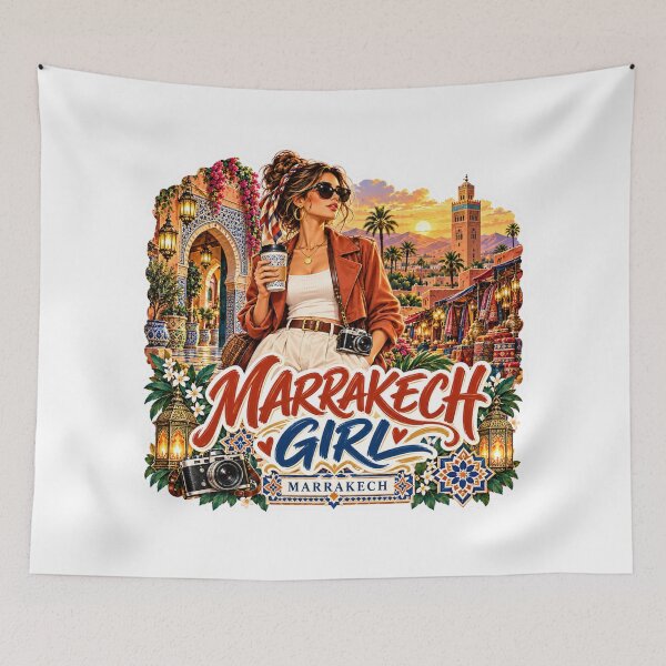 Item preview, Marrakech Girl Morocco Souk Travel designed and sold by lorand-designs.