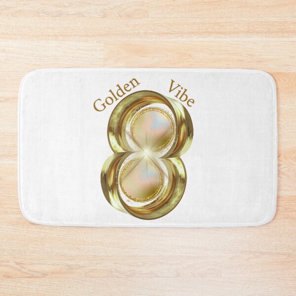 Item preview, Radiant Soft Gold Vibe 3D Typography Number 8 designed and sold by MinimalAurashop.
