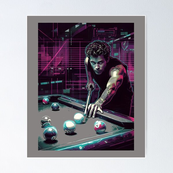 Item preview, Focused Player Over Green Felt-92 designed and sold by FrankWichers.