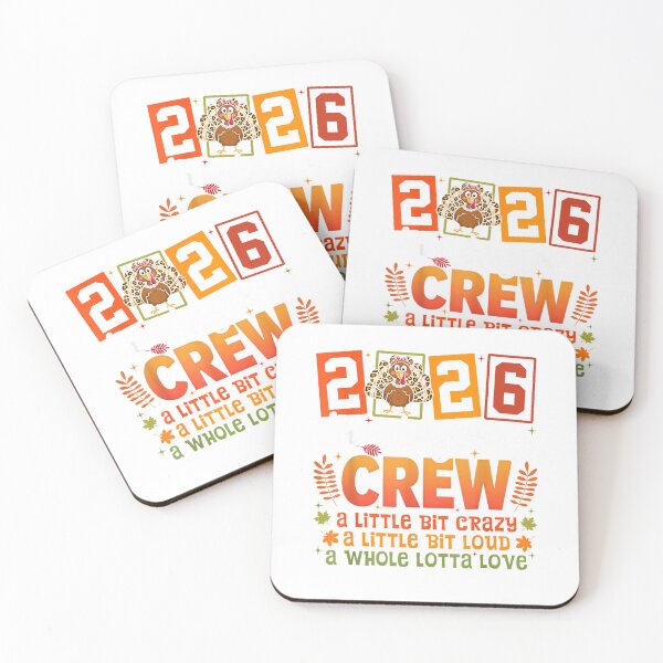 Item preview, Thanksgiving 2026 Friendsgiving Crew A Little Bit Crazy Loud T-Shirt designed and sold by Cute-Pretty.