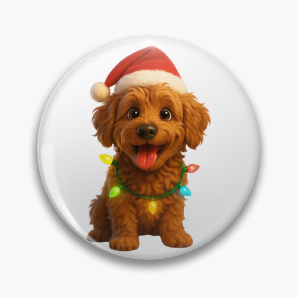 Item preview, Cheerful Whoodle Dog Christmas designed and sold by Sillytoe.
