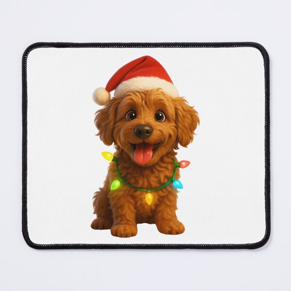Item preview, Cheerful Whoodle Dog Christmas designed and sold by Sillytoe.