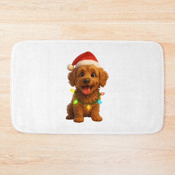 Item preview, Cheerful Whoodle Dog Christmas designed and sold by Sillytoe.