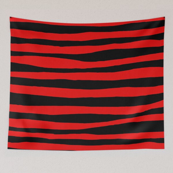 Item preview, Hand-Drawn Black and Red Stripes — Organic Monochrome Pattern designed and sold by dfly-creations.