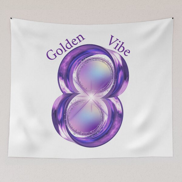 Item preview, Regal Purple Vibe 3D Typography Number 8 designed and sold by MinimalAurashop.