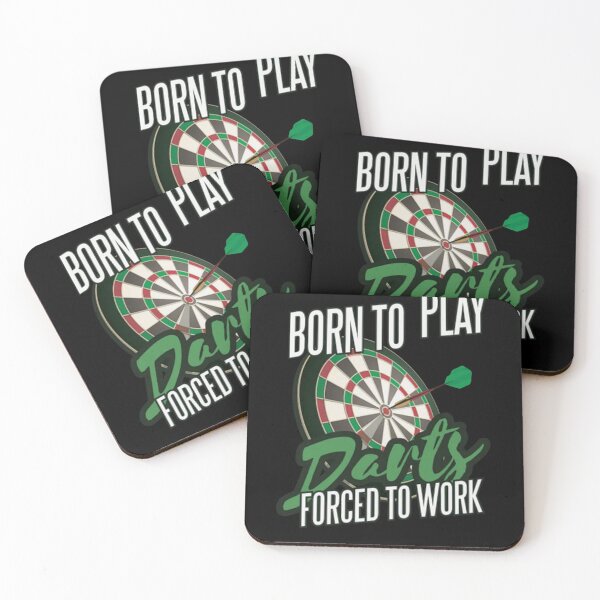 Item preview, Born To Play Darts Forced To Work Hobby Pun designed and sold by RamoMorisse53.