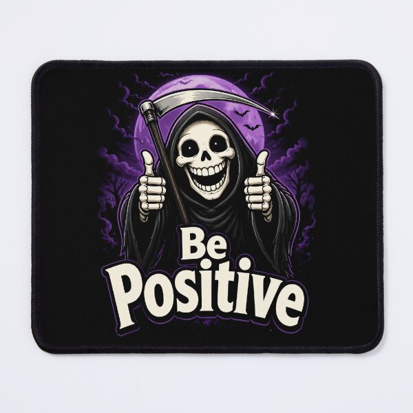 Item preview, Be Positive Funny Grim Reaper Halloween Costume Gift designed and sold by Say It With Ink.