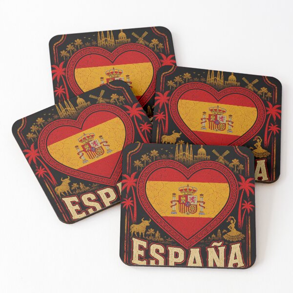Item preview, Spain Heart Flag Travel  designed and sold by thymowalravens.