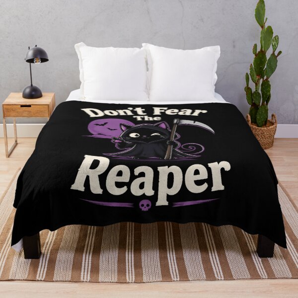 Item preview, Don't Fear The Reaper Cute Grim Reaper Cat Halloween Gift designed and sold by Say It With Ink.