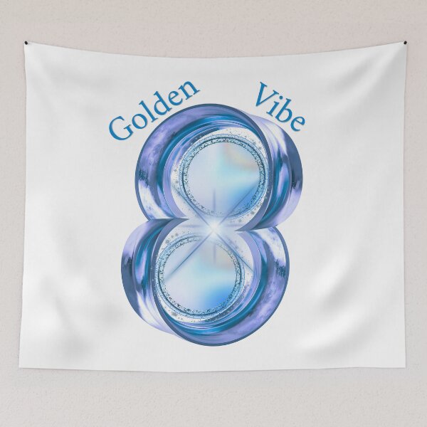 Item preview, Celestial Blue Vibe 3D Typography Number 8 designed and sold by MinimalAurashop.