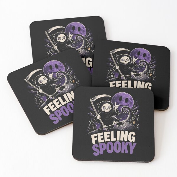 Item preview, Feeling Spooky Funny Skateboarding Grim Reaper Halloween Gift designed and sold by Say It With Ink.
