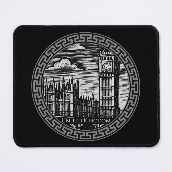 Item preview, United Kingdom Vintage Woodcut Art designed and sold by Thistle-TShop.
