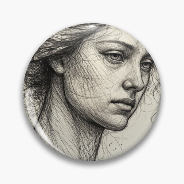 Item preview, Wild Lines - Expressive Sketch Portrait designed and sold by nhk999.