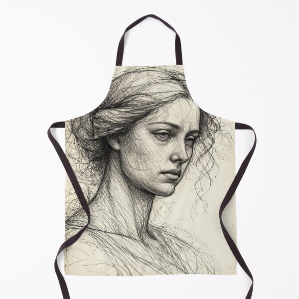 Item preview, Wild Lines - Expressive Sketch Portrait designed and sold by nhk999.