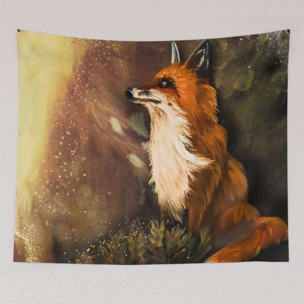 Item preview, Golden Autumn Fox – Enchanted Woodland Art designed and sold by ArtistsAtticWI.