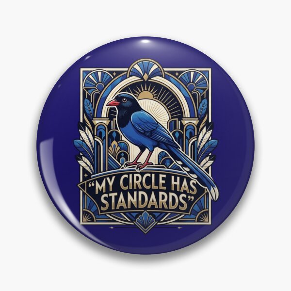 Item preview, Taiwan Blue Magpie Shirt - My Circle Has Standards - Art Deco Exotic Bird Tee - Luxury Corvid Graphic Apparel designed and sold by Max Store.