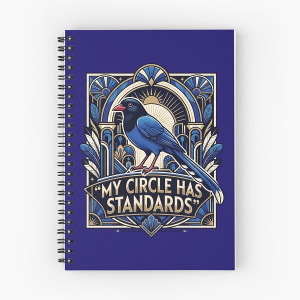 Item preview, Taiwan Blue Magpie Shirt - My Circle Has Standards - Art Deco Exotic Bird Tee - Luxury Corvid Graphic Apparel designed and sold by Max Store.