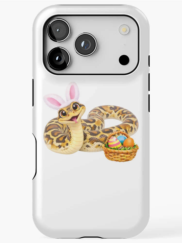 Thumbnail 1 of 4, iPhone Case, Sweet Reticulated Python Easter designed and sold by Sillytoe.