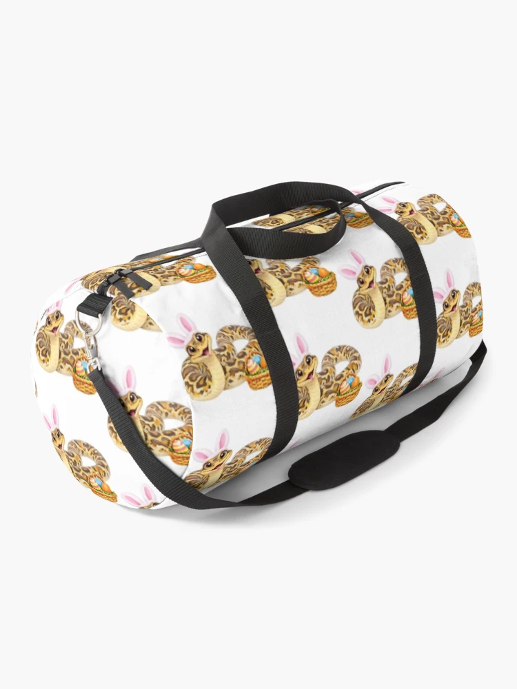 Thumbnail 1 of 3, Duffle Bag, Sweet Reticulated Python Easter designed and sold by Sillytoe.