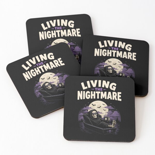 Item preview, Living The Nightmare Funny Grim Reaper Halloween Gift designed and sold by Say It With Ink.