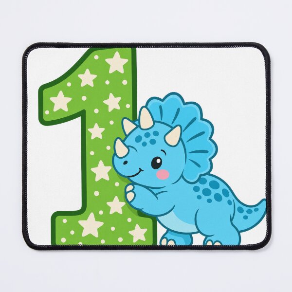 Item preview, Cute Triceratops Number 1 Dinosaur Birthday designed and sold by skyartdesign.