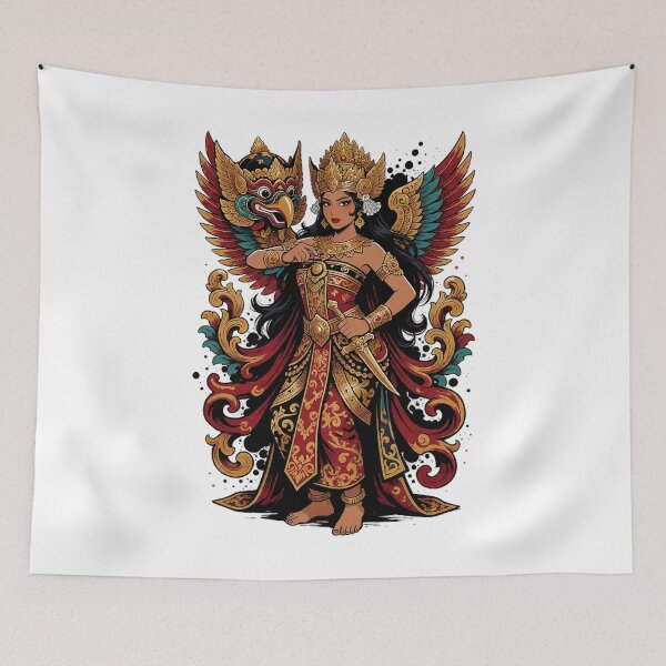 Item preview, Winged Mythical Bird Queen Gold Crown Heritage Art designed and sold by cannsuh.