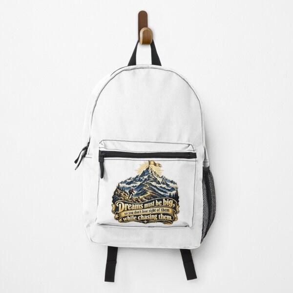 Item preview, Mountain Summit Golden Flag — Dream Big Climber Motivation Art designed and sold by DesignArtEmpire.