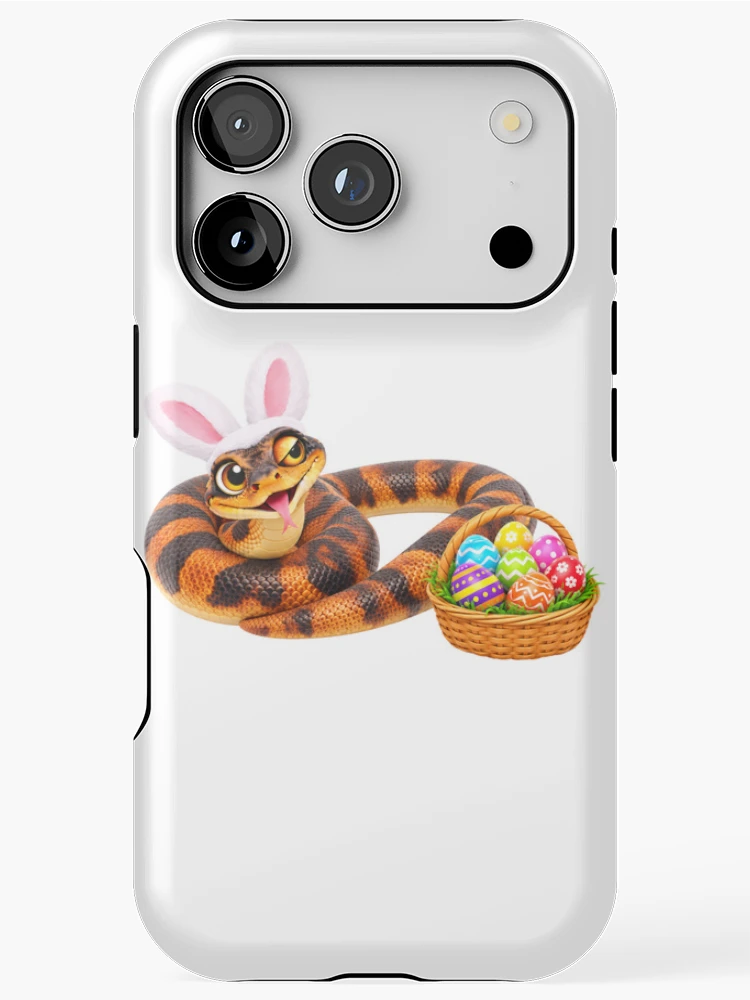 Thumbnail 1 of 4, iPhone Case, Bright Ringed Python Easter designed and sold by Sillytoe.