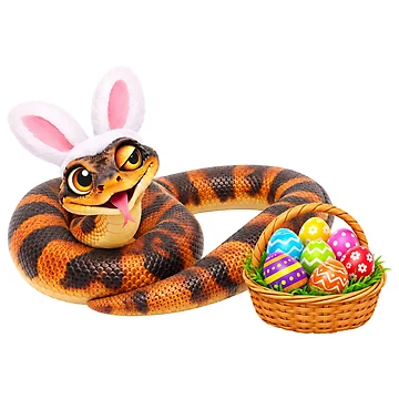 Artwork thumbnail, Bright Ringed Python Easter by Sillytoe