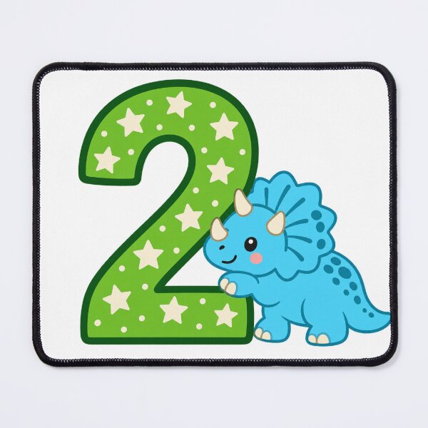 Item preview, Cute Triceratops Number 2 Dinosaur Birthday designed and sold by skyartdesign.