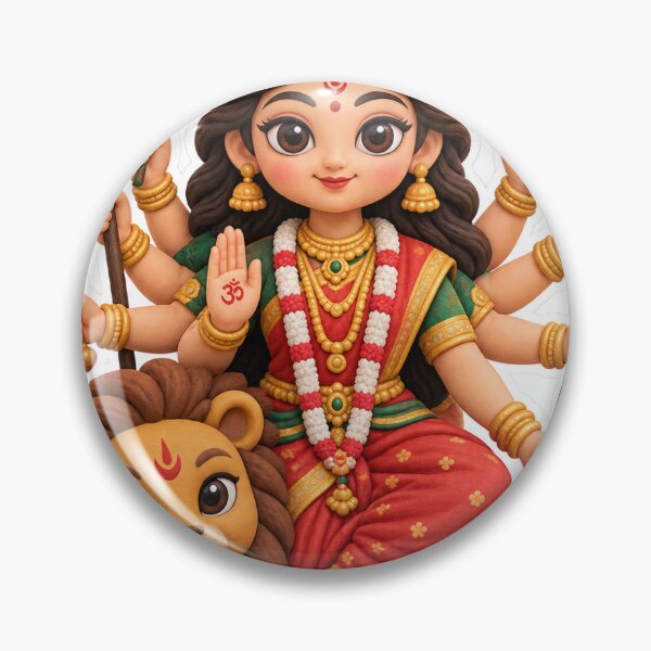 Item preview, Cute Maa Durga Clay Style Sticker designed and sold by thenksticker.