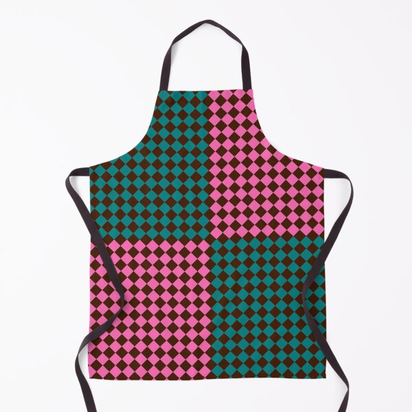 Item preview, Checkered Diamond Pattern Pink Teal Brown designed and sold by ArtbyDebbieC.