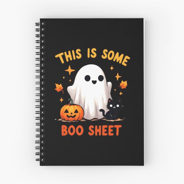 Item preview, Cute Ghost Boo Sheet Halloween Cat Pumpkin Design designed and sold by Dmo3HarkoArt.