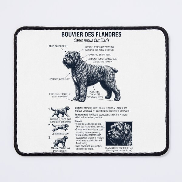 Item preview, Bouvier des Flandres Scientific Anatomy Biology Dog Lover designed and sold by dian-rody-crest.