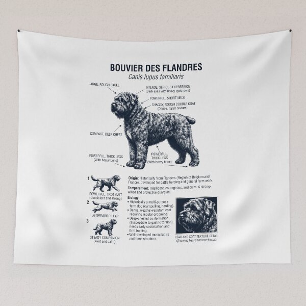 Item preview, Bouvier des Flandres Scientific Anatomy Biology Dog Lover designed and sold by dian-rody-crest.