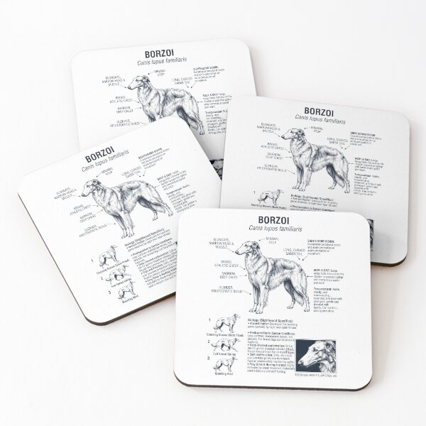 Item preview, Borzoi Scientific Anatomy Biology Dog Lover designed and sold by dian-rody-crest.