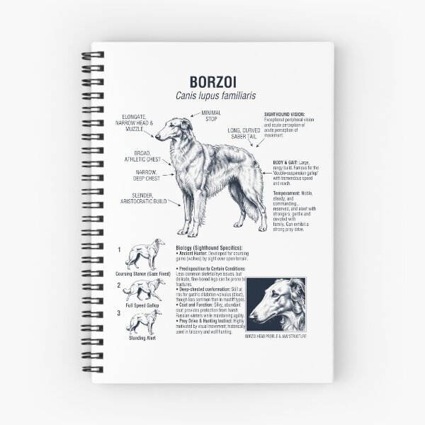 Item preview, Borzoi Scientific Anatomy Biology Dog Lover designed and sold by dian-rody-crest.