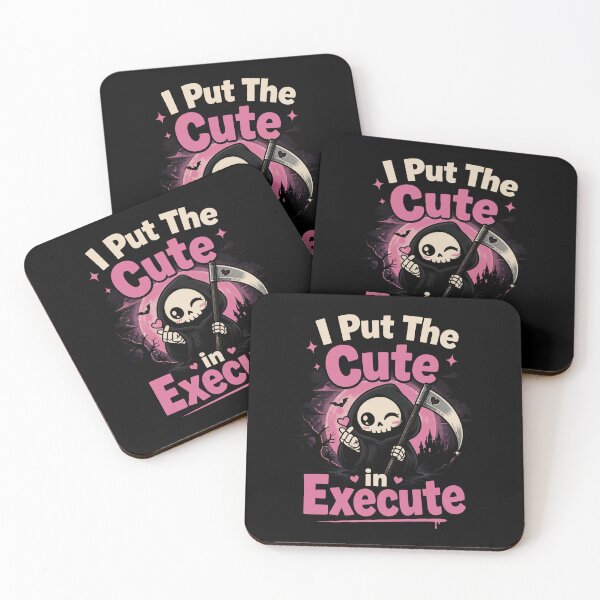 Item preview, I Put The Cute In Execute Cute Grim Reaper Halloween Gift designed and sold by Say It With Ink.