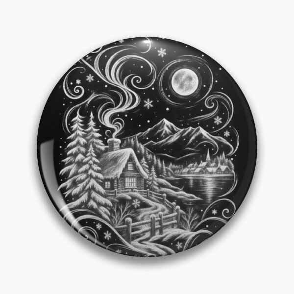 Item preview, Swirling Snowy Village Illustration designed and sold by optimusprime39.