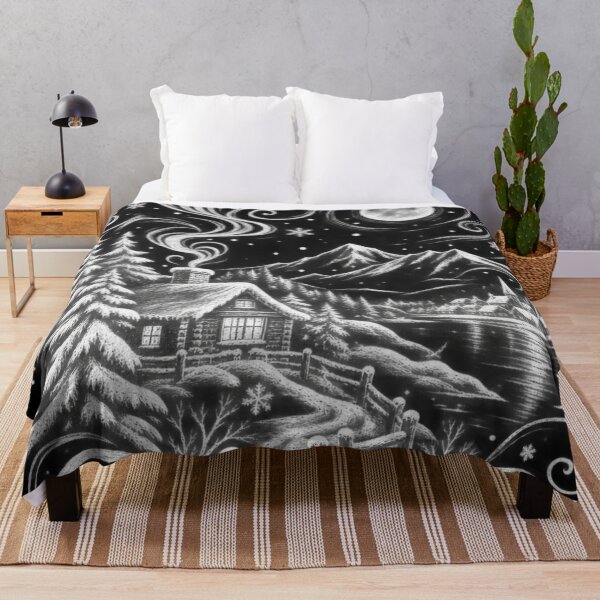 Item preview, Swirling Snowy Village Illustration designed and sold by optimusprime39.