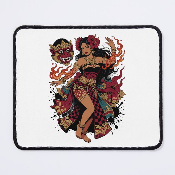 Item preview, Fire Dancer Monkey Mask Red Hibiscus Flame Art designed and sold by cannsuh.