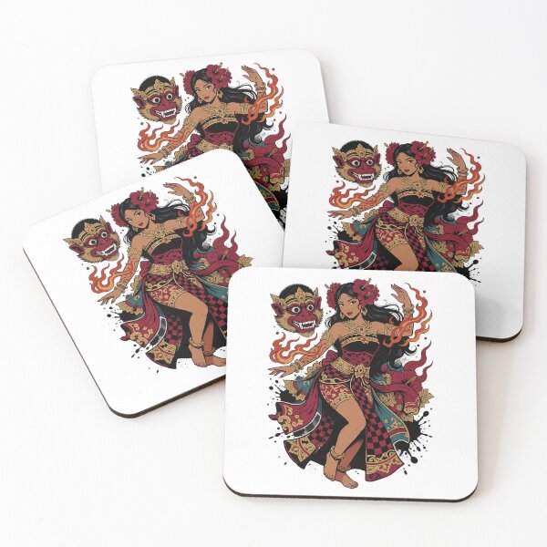 Item preview, Fire Dancer Monkey Mask Red Hibiscus Flame Art designed and sold by cannsuh.