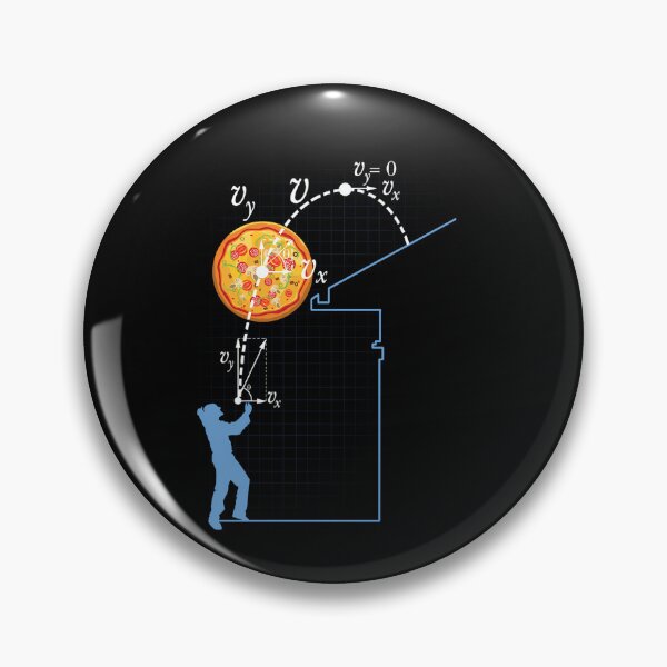 Item preview, Funny Physics Pizza Projectile Motion Science Diagram designed and sold by TienThoau.