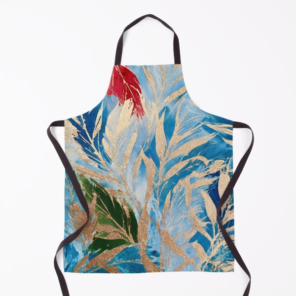 Item preview, Batik Eclectic Indigo Abstract Mid-Century Boho Leaves designed and sold by scicilysimonee.